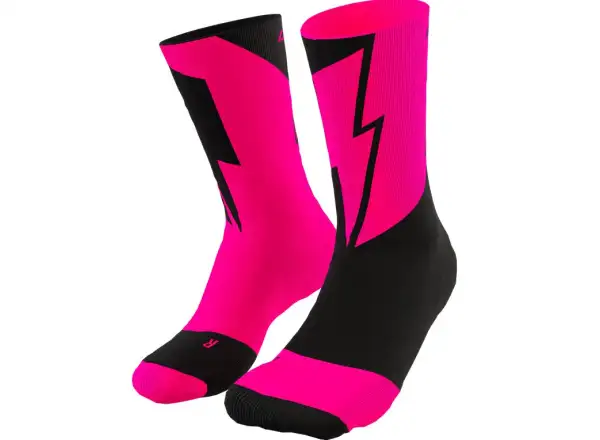 Dynafit No pain No gain sports socks Pink Glo/Black Out