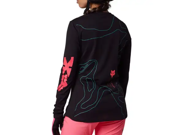 Fox W Ranger Mid Ls Lunar women's jersey long sleeve Black