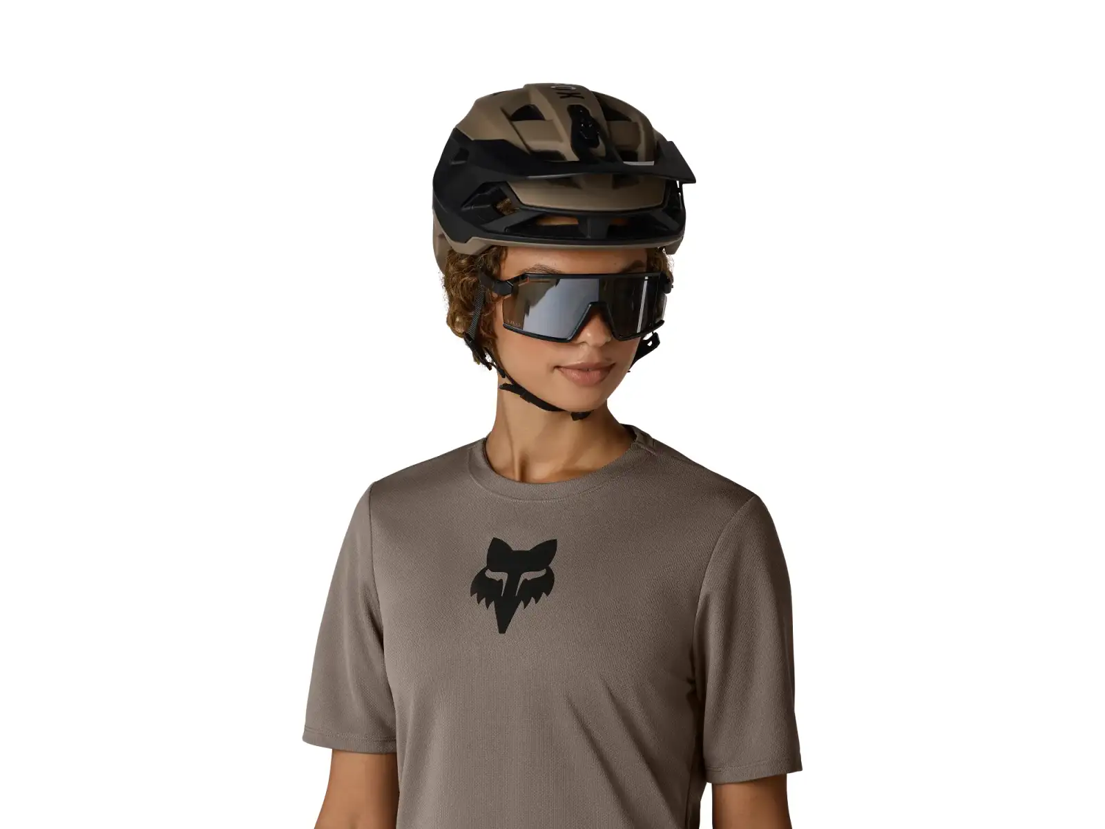 Fox Ranger Head women's jersey short sleeve Nutmeg Brown