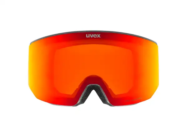Uvex Lace Attract FM ski goggles black matt/red - orange