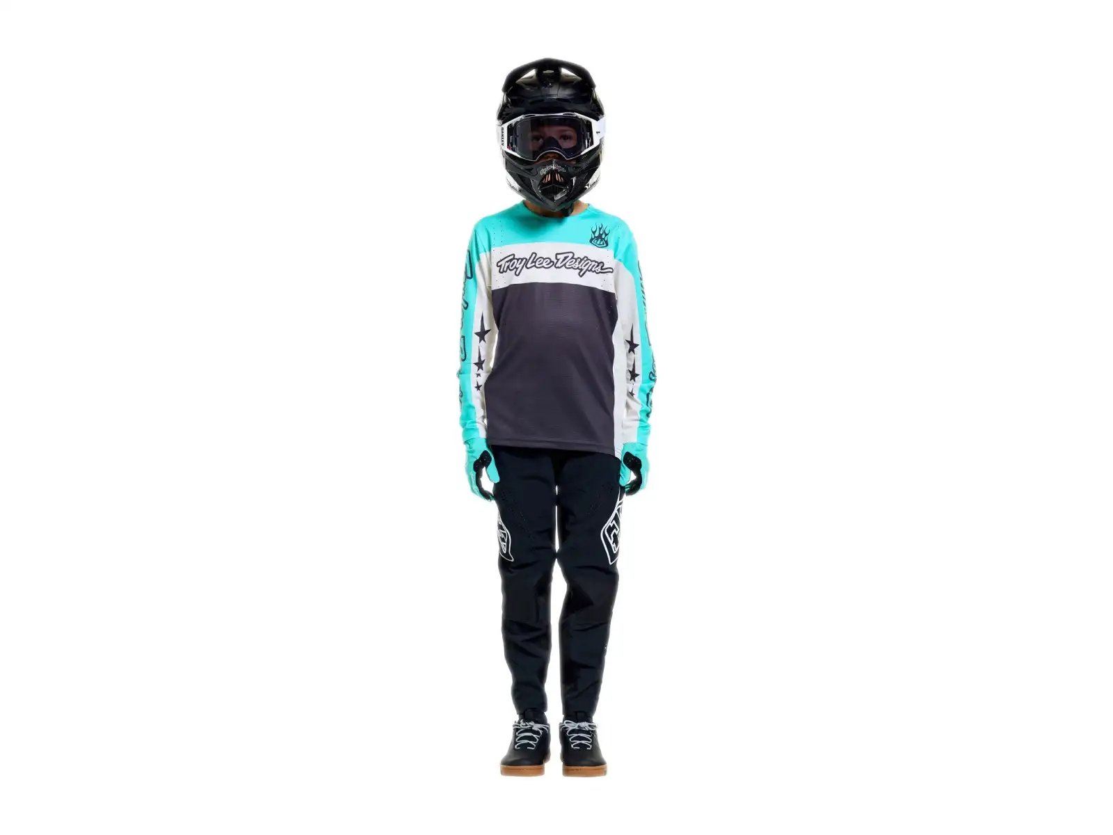 Troy Lee Designs Youth Sprint Pro kids jersey long sleeve Yo Moto Carbon