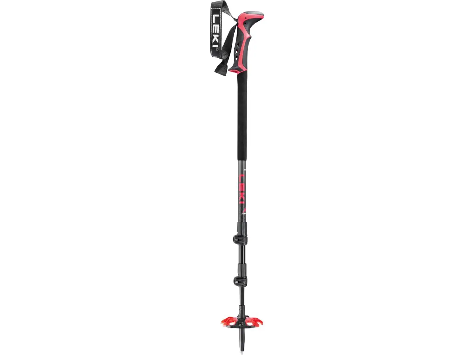 Leki Haute Route 3 ski touring poles Dark anthracite/Dark red/Black