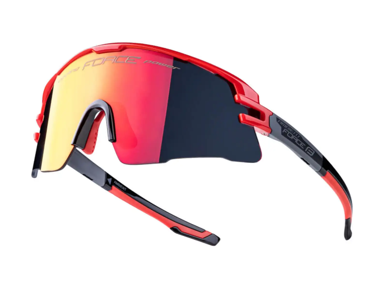 Force Ambient cycling glasses red/grey, red mirror lenses