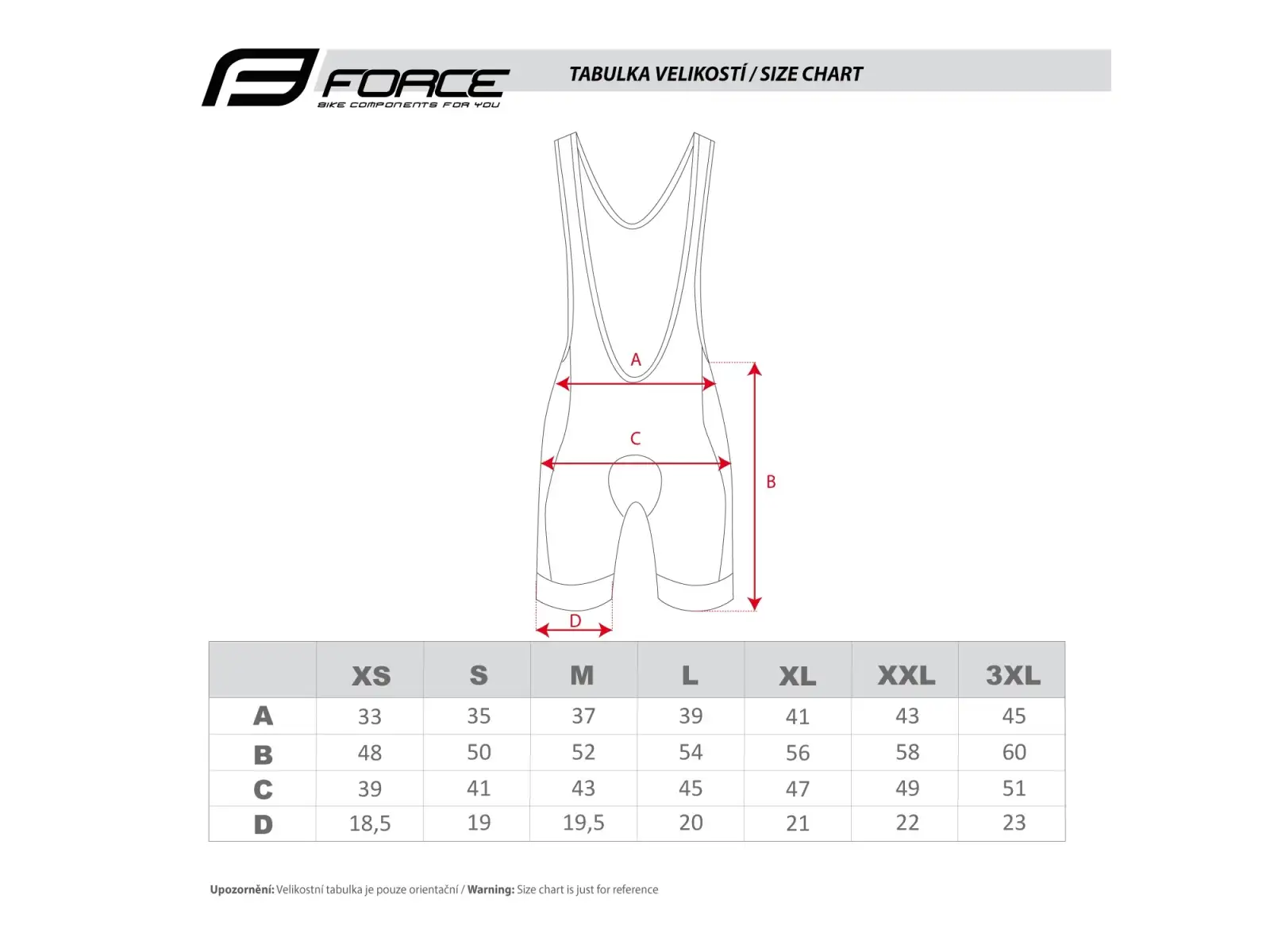 Force B51 men's shorts with bib and padding black/white