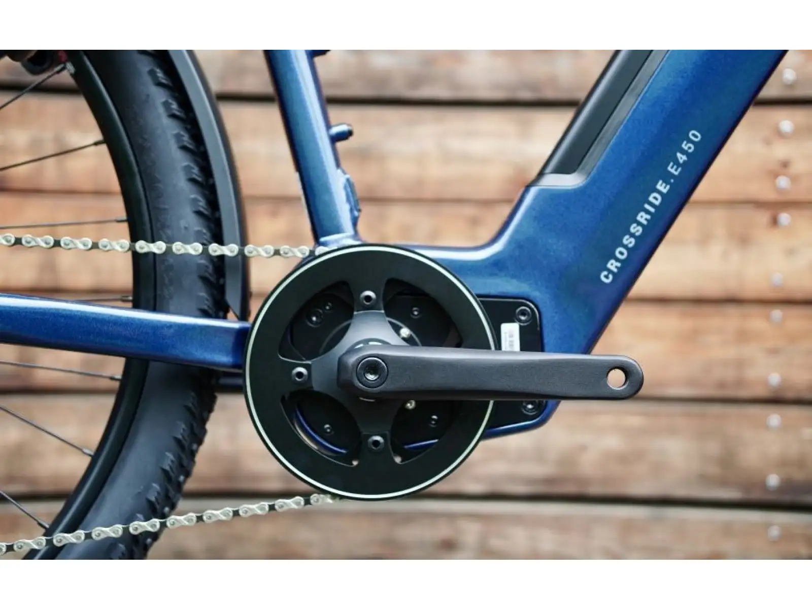 Rock Machine Crossride e450 hybrid e-bike Gloss Metallic Navy/Silver