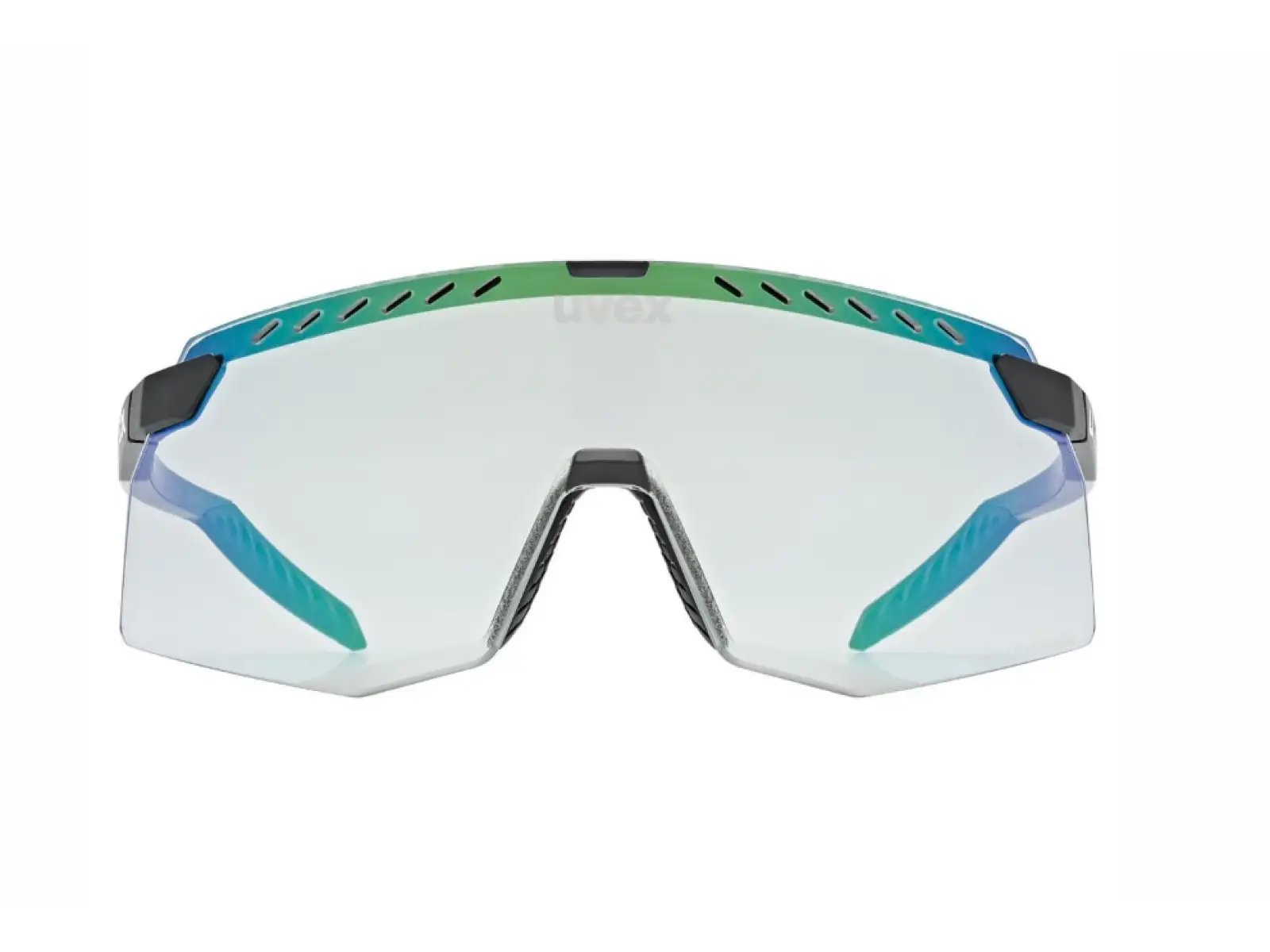 Uvex Pace Stage Variomatic glasses Black Matt/Mirror Green