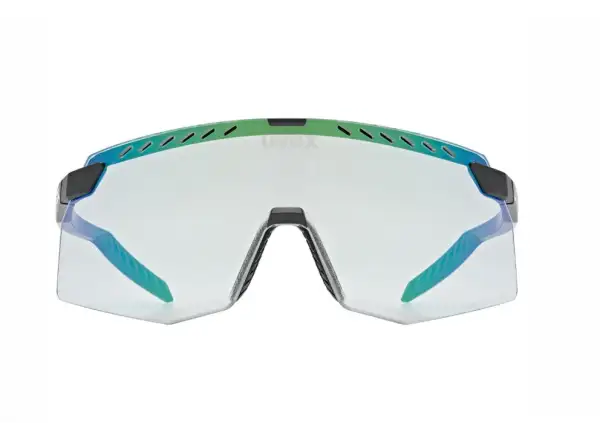 Uvex Pace Stage Variomatic glasses Black Matt/Mirror Green