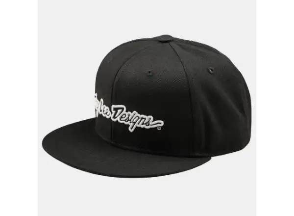 Troy Lee Designs Flat Bill Signature Snapback Cap Black
