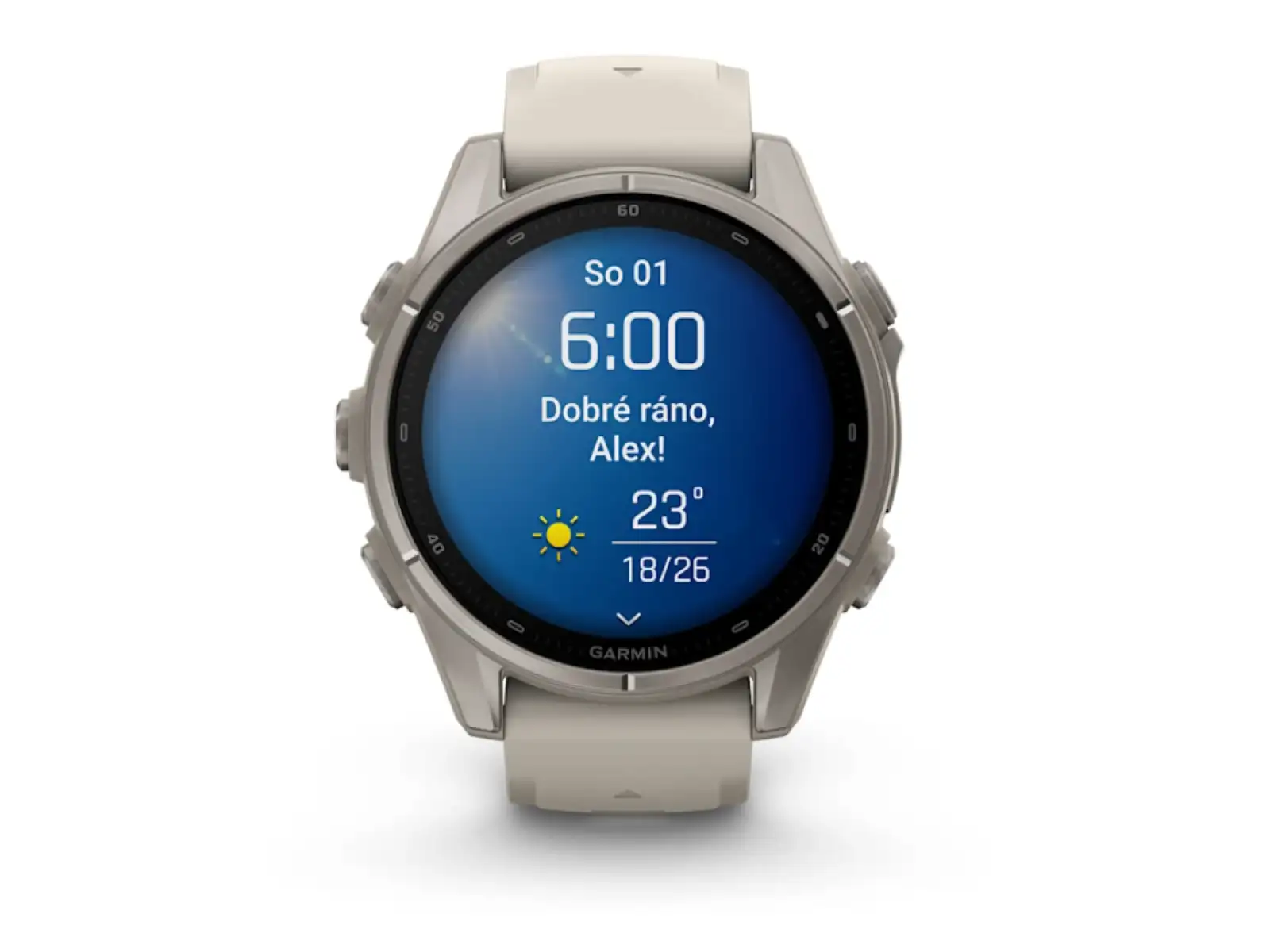 Garmin fenix 9–43 mm smart watch Titanium Fog Gray