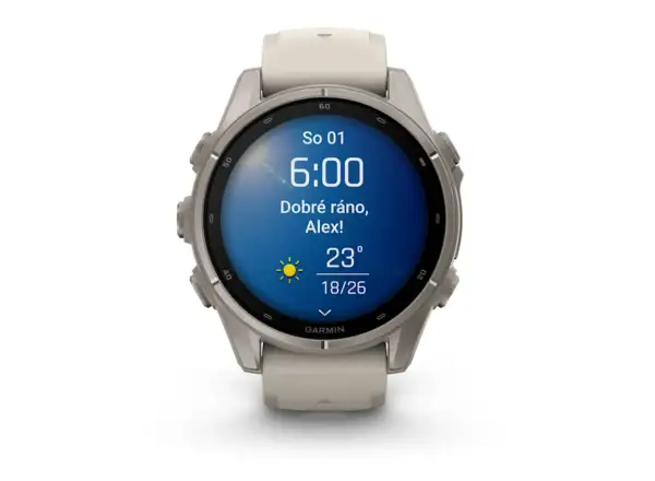 Garmin fenix 9–43 mm smart watch Titanium Fog Gray