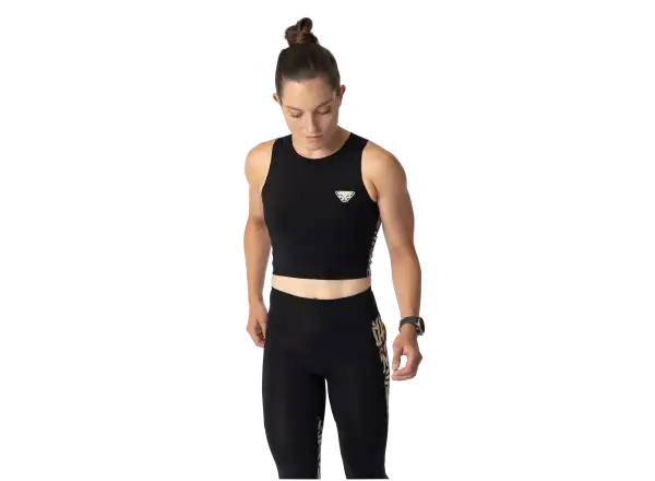 Dynafit Trail Crop Top women's sleeveless shirt Black Out