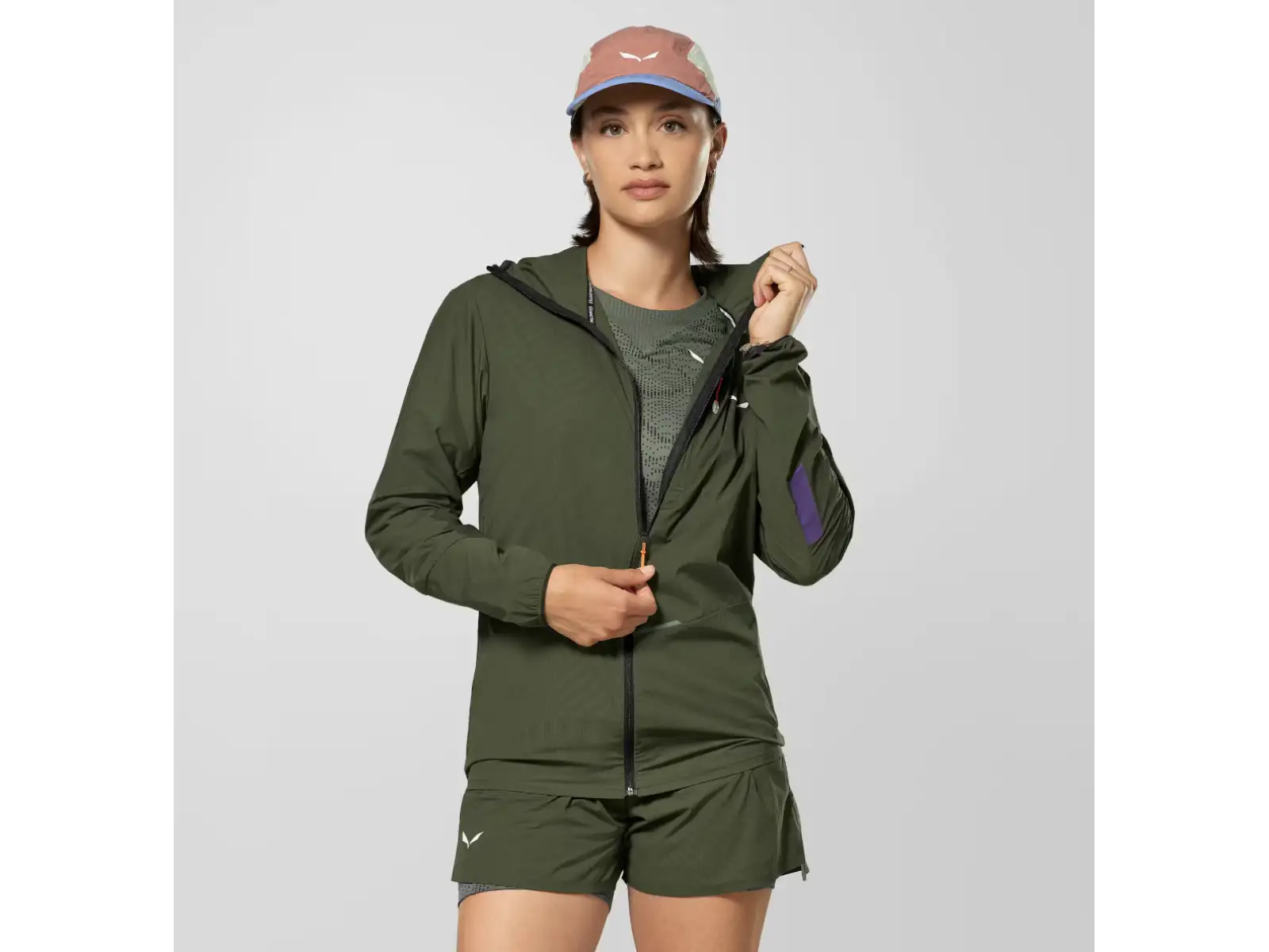 Salewa Pedroc Wind Light women's jacket Dark Olive