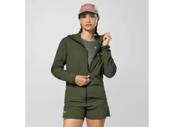 Salewa Pedroc Wind Light women's jacket Dark Olive