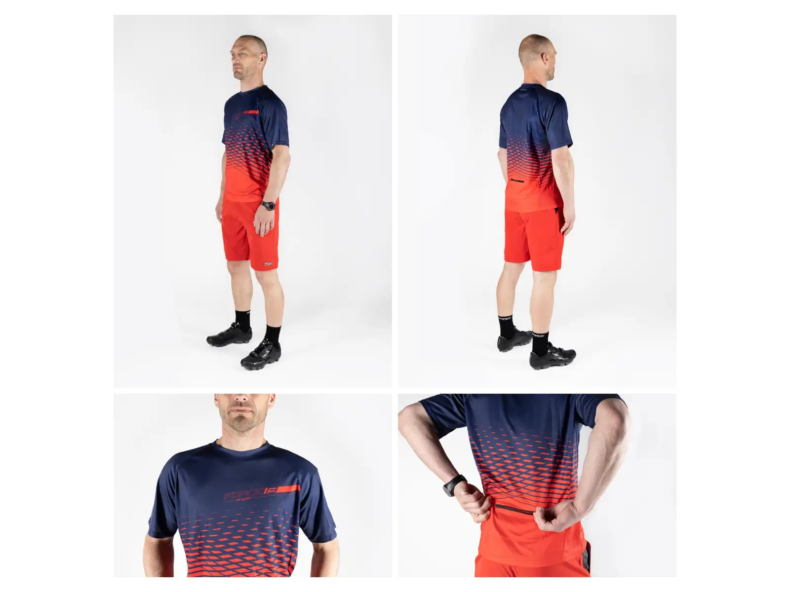 Force Angle MTB men's jersey short sleeve blue/red