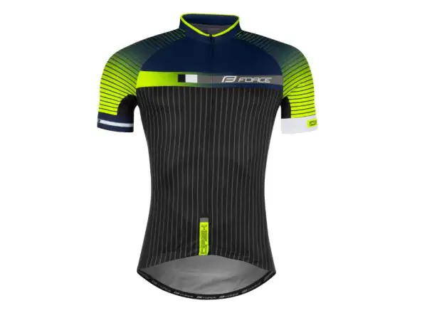 Force Dash men's jersey short sleeve blue/fluo/black