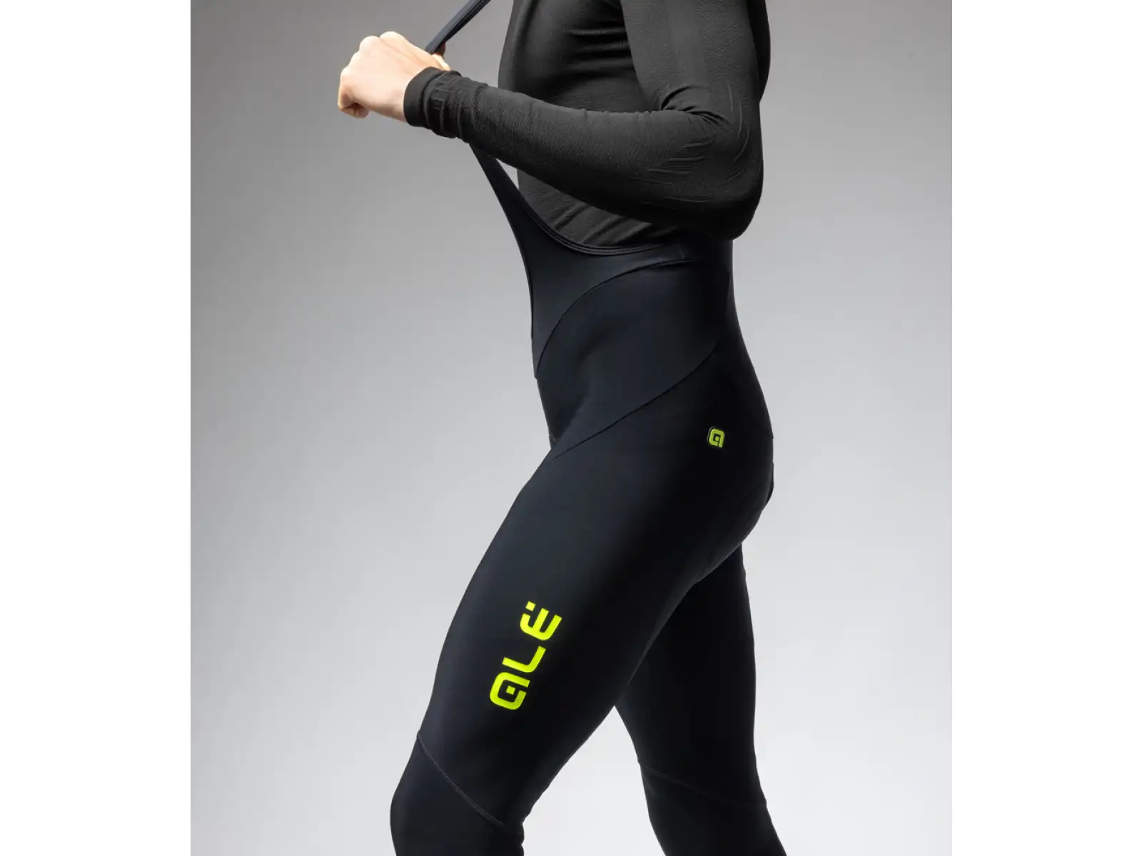 ALÉ Calzamaglia C/B Winter men's winter cycling pants black/fluo yellow