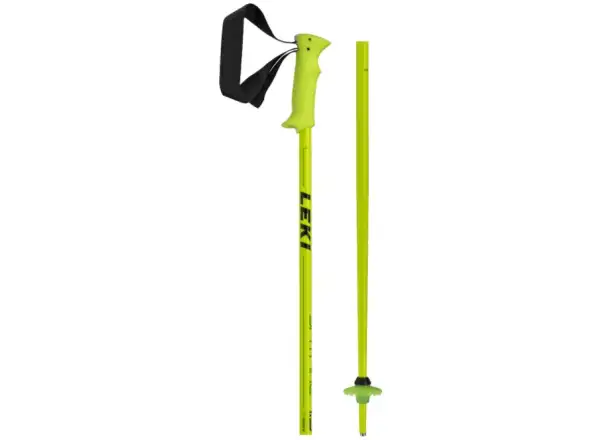 Leki Spitfire Junior children's alpine poles Metallic neon yellow/Green/Black