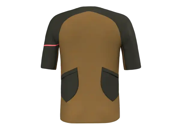 Salewa Vento 1/2 zip men's jersey short sleeve Dark Olive