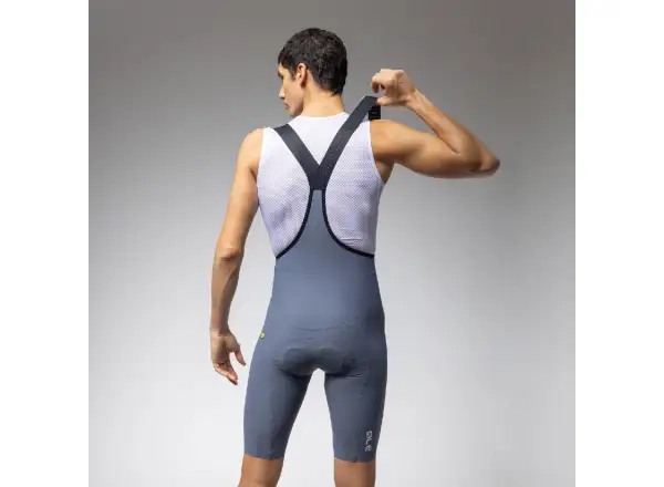 Alé R-EV1 GO men's shorts with pad and bib Steel