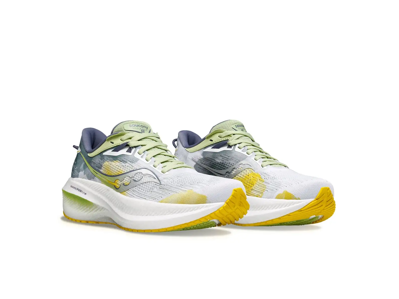 Saucony Triumph 21 women's running shoes White/Fern