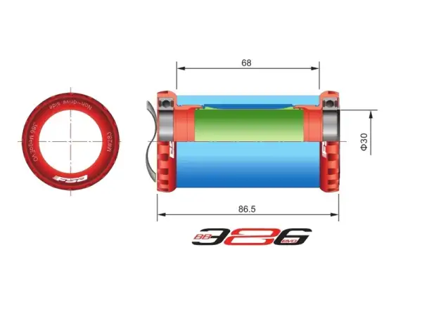 FSA MegaEVO 386 Road bottom bracket cups