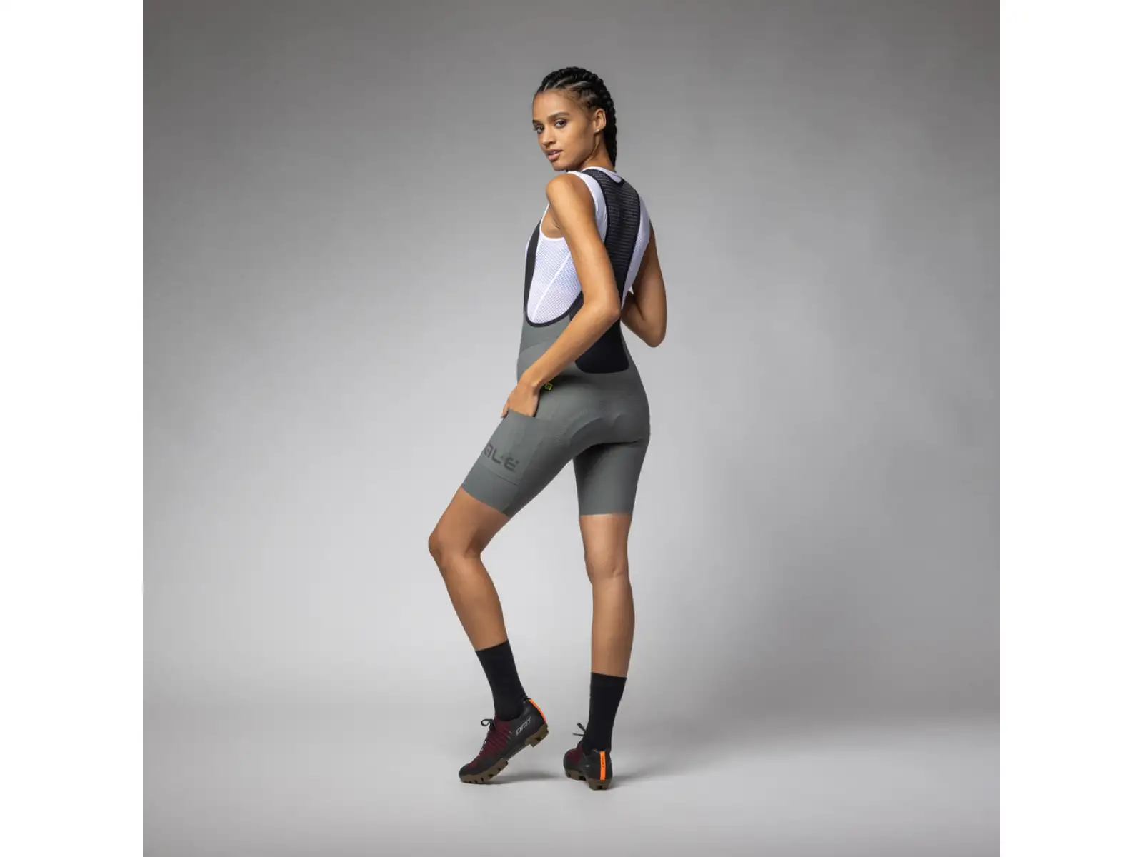 Alé Gravel Pro Off Road-Gravel women's cycling shorts Fango