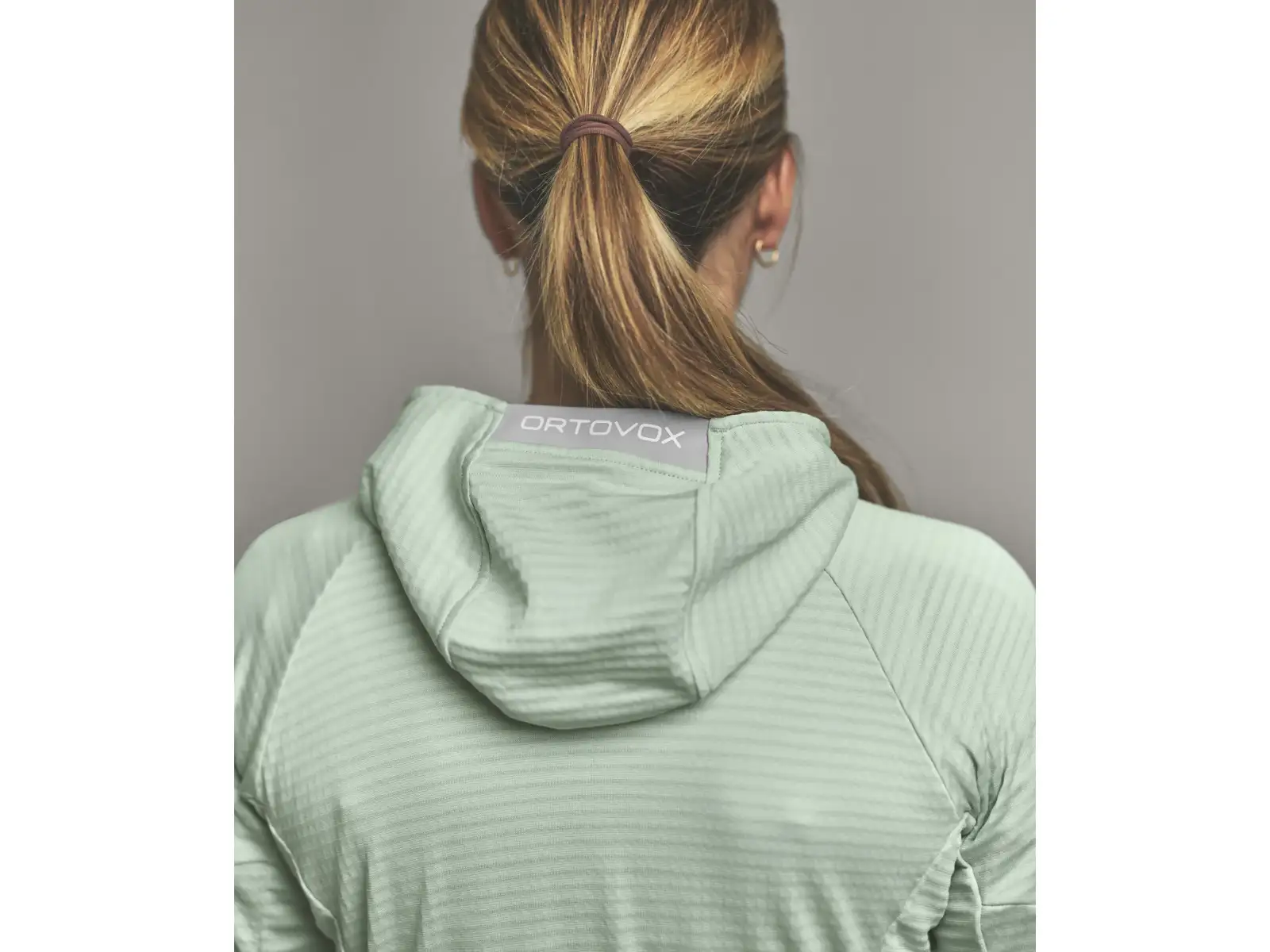 Ortovox Fleece Light Grid Hoody women's sweatshirt Green Acid