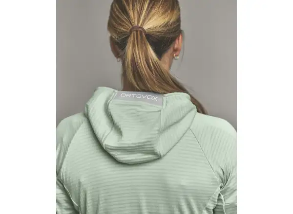 Ortovox Fleece Light Grid Hoody women's sweatshirt Green Acid
