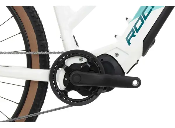 Rock Machine Torrent e30-29 low-entry mountain e-bike Gloss White/Petrol/Neon Cyan