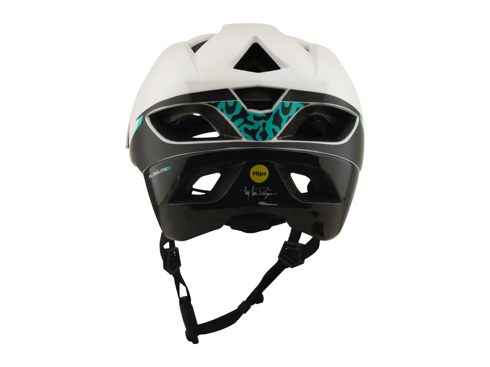 Troy Lee Designs Flowline SE MIPS helmet Stacks Pumice/Real Teal