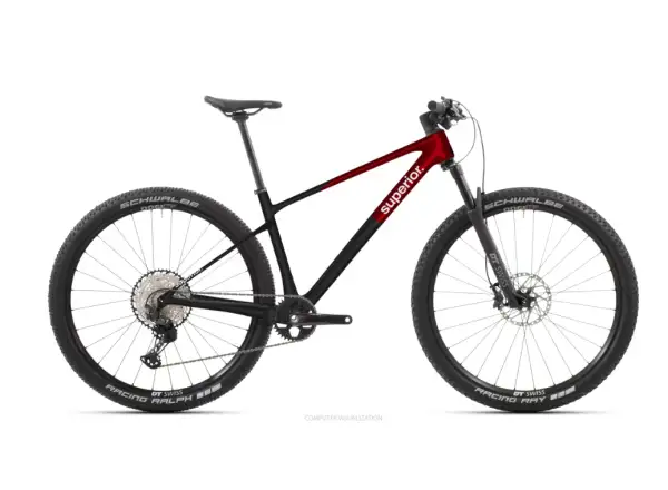 Superior XP 9.6 mountain bike Matte Carbon/Red Carbon