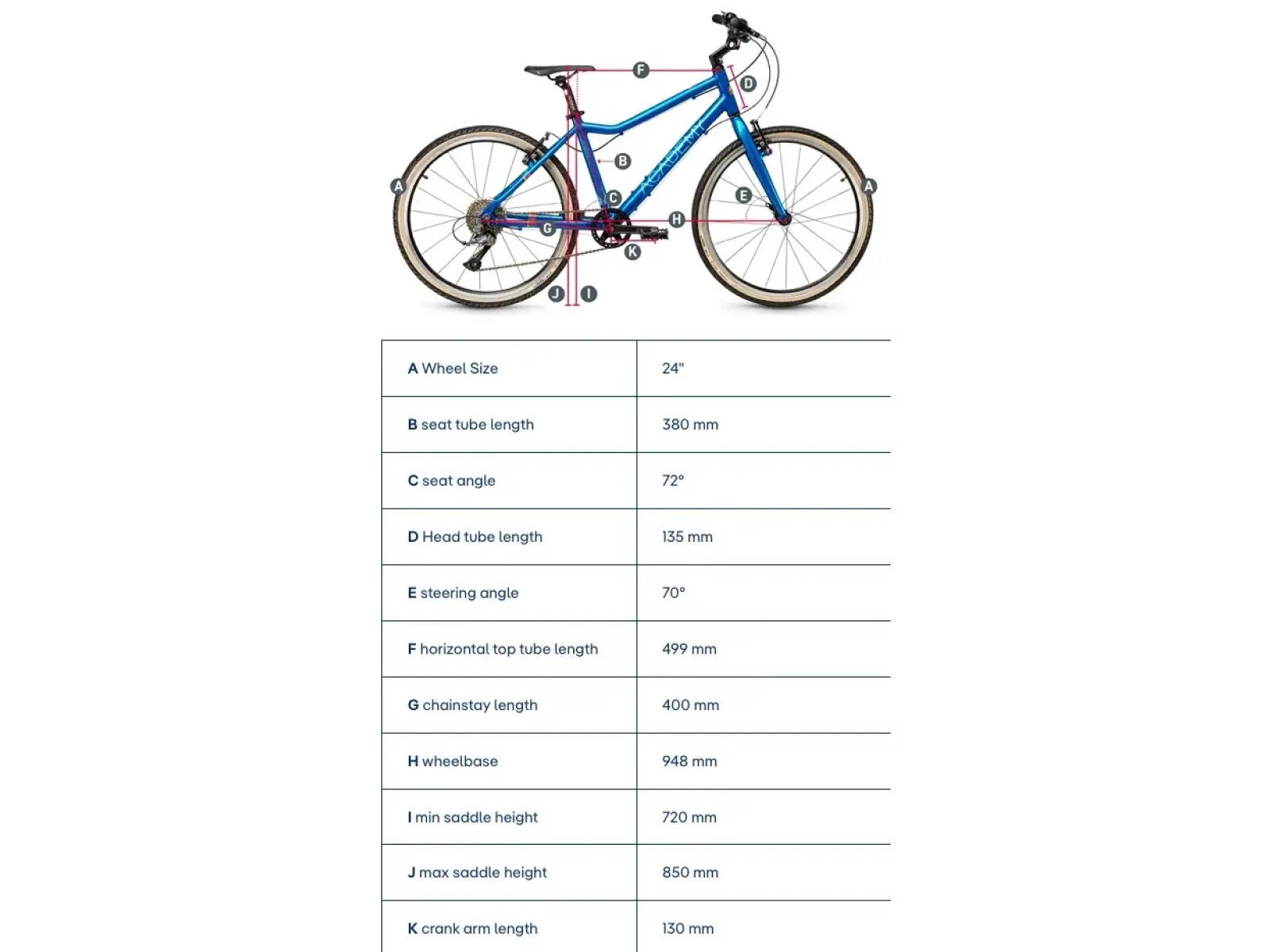Academy Grade 5 children's bike 24" blue