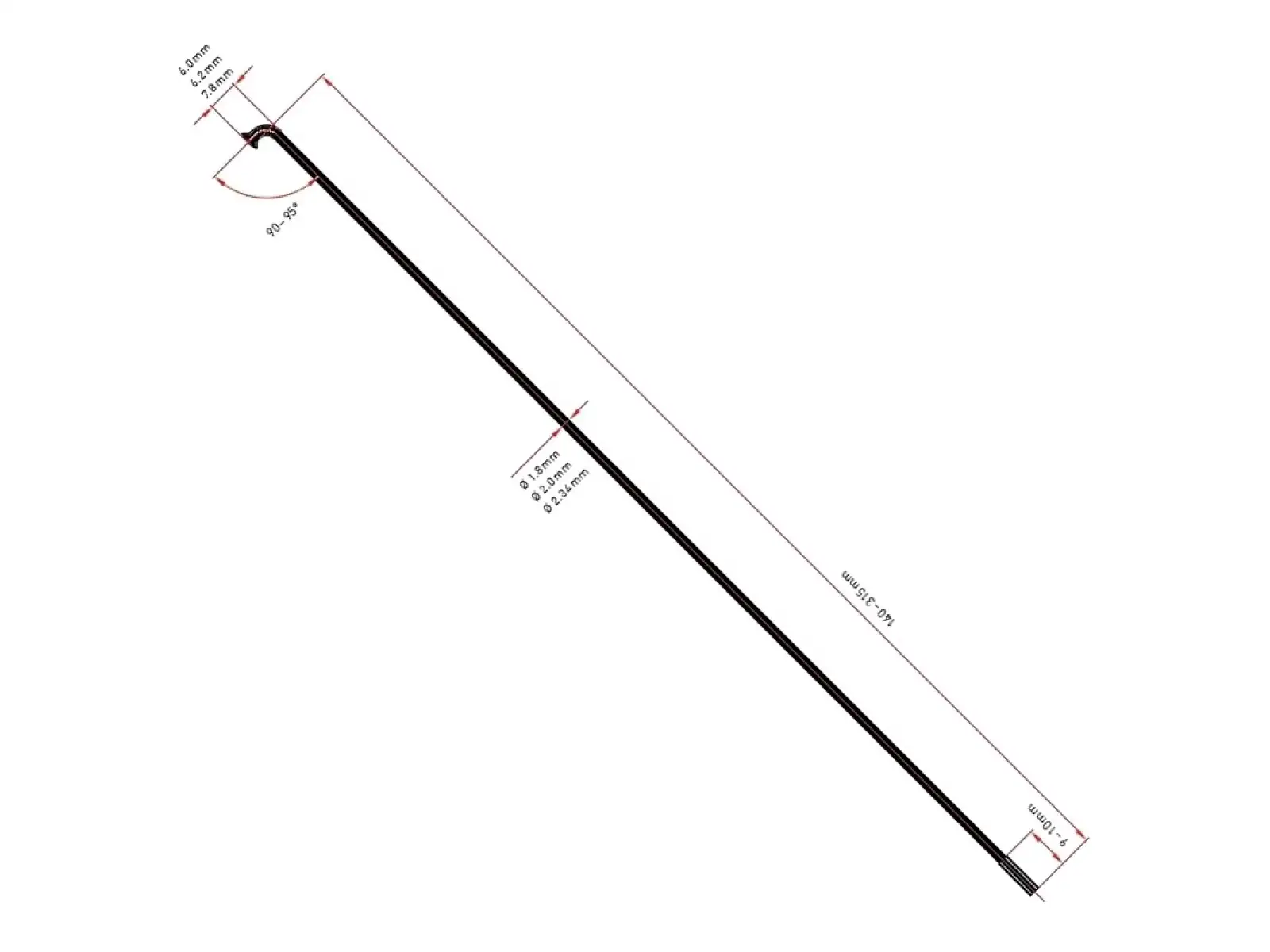 DT Swiss Champion spoke black 2.34 mm