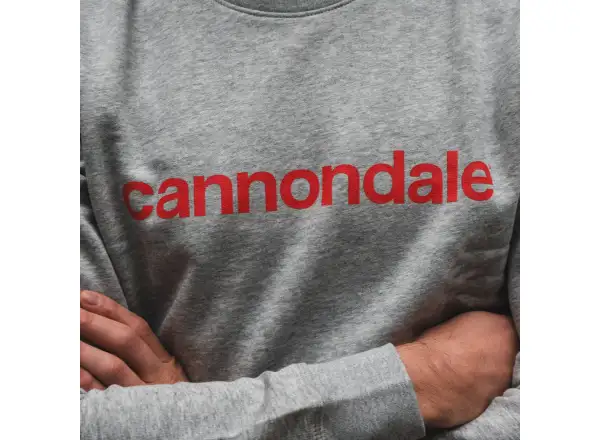 Cannondale Lifestyle hoodie long sleeve Heather Grey/Rally Red