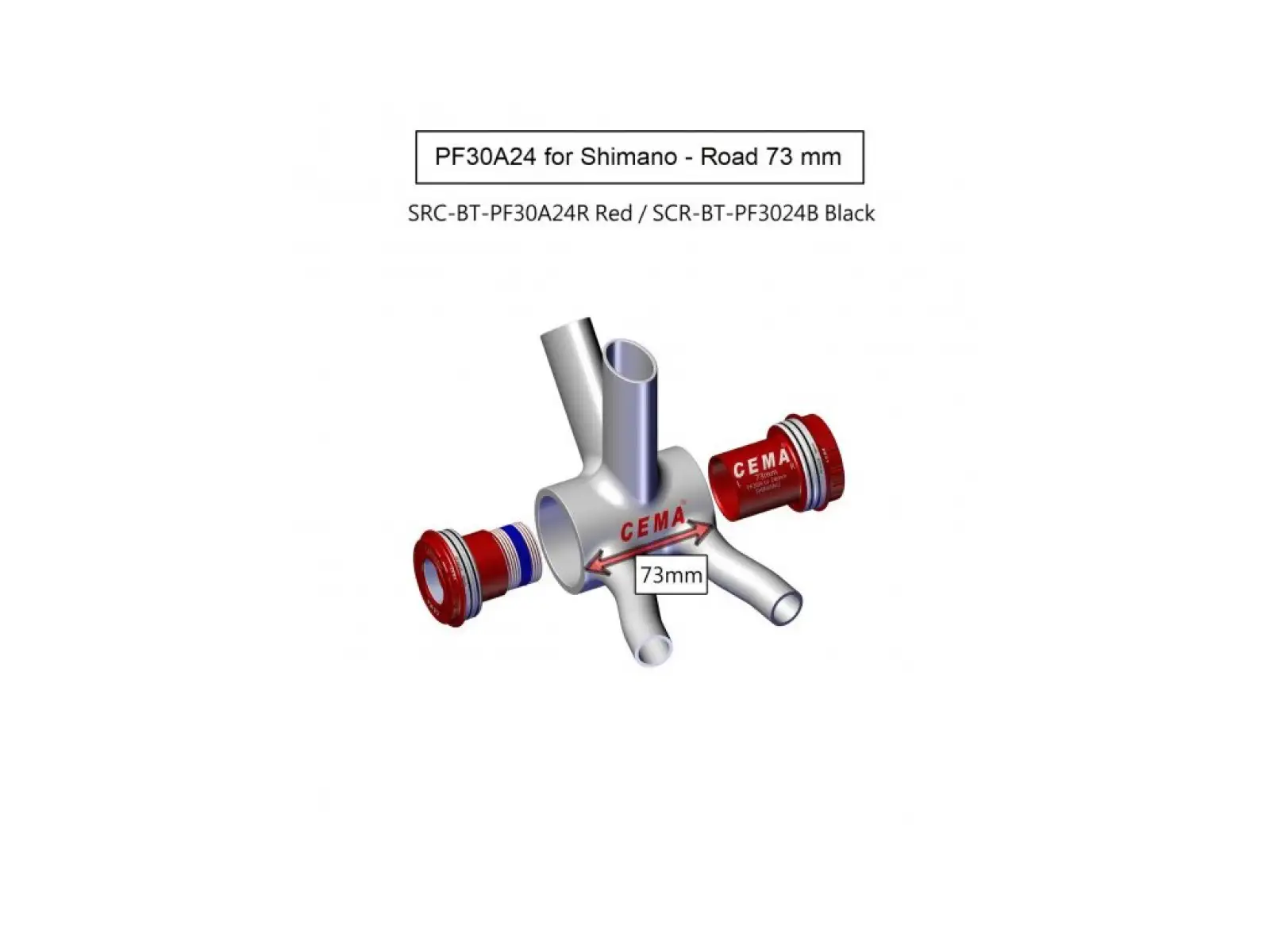Cema PF30A bottom bracket for Cannondale Steel black