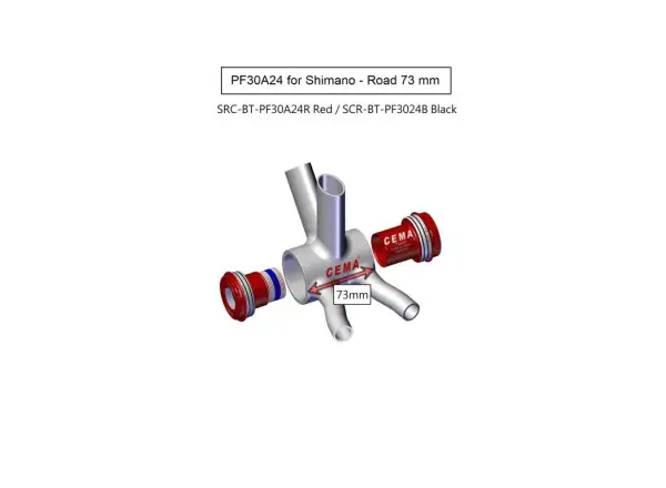 Cema PF30A bottom bracket for Cannondale Steel black