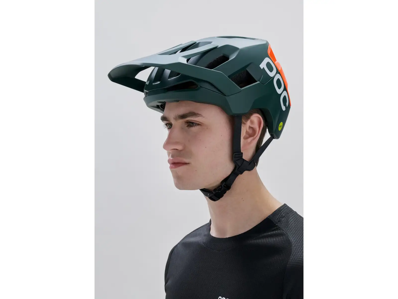 POC Kortal Race MIPS MTB helmet Pargasite Green Matt/Fluorescent Orange Matt