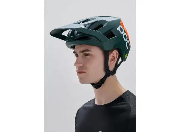 POC Kortal Race MIPS MTB helmet Pargasite Green Matt/Fluorescent Orange Matt