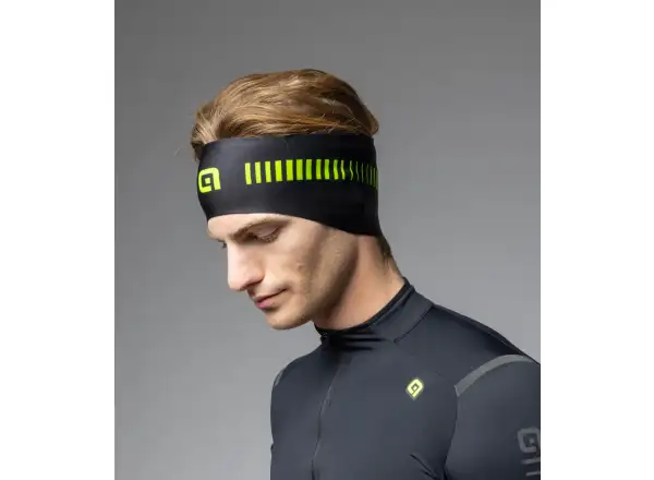 Alé Strada headband Black/Fluo Yellow
