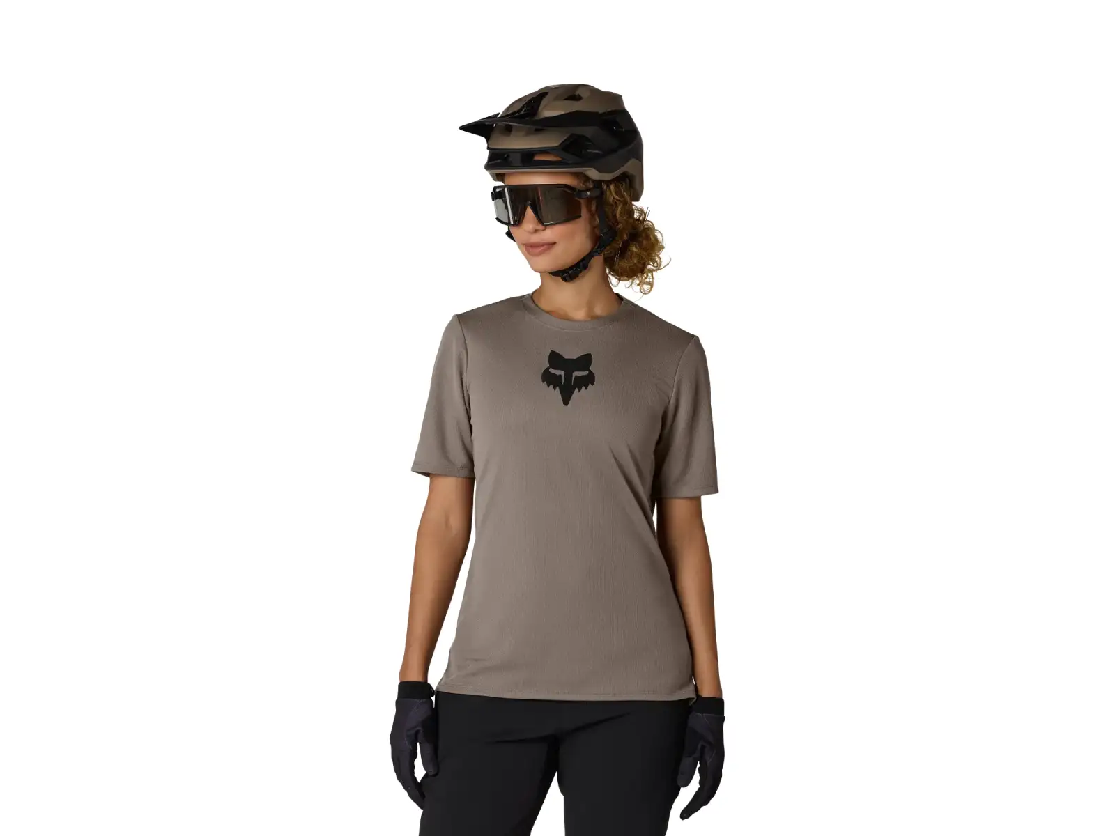 Fox Ranger Head women's jersey short sleeve Nutmeg Brown
