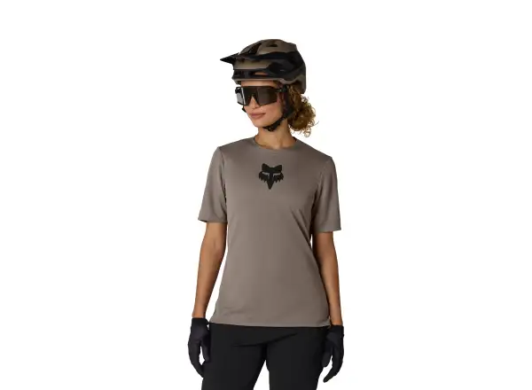 Fox Ranger Head women's jersey short sleeve Nutmeg Brown