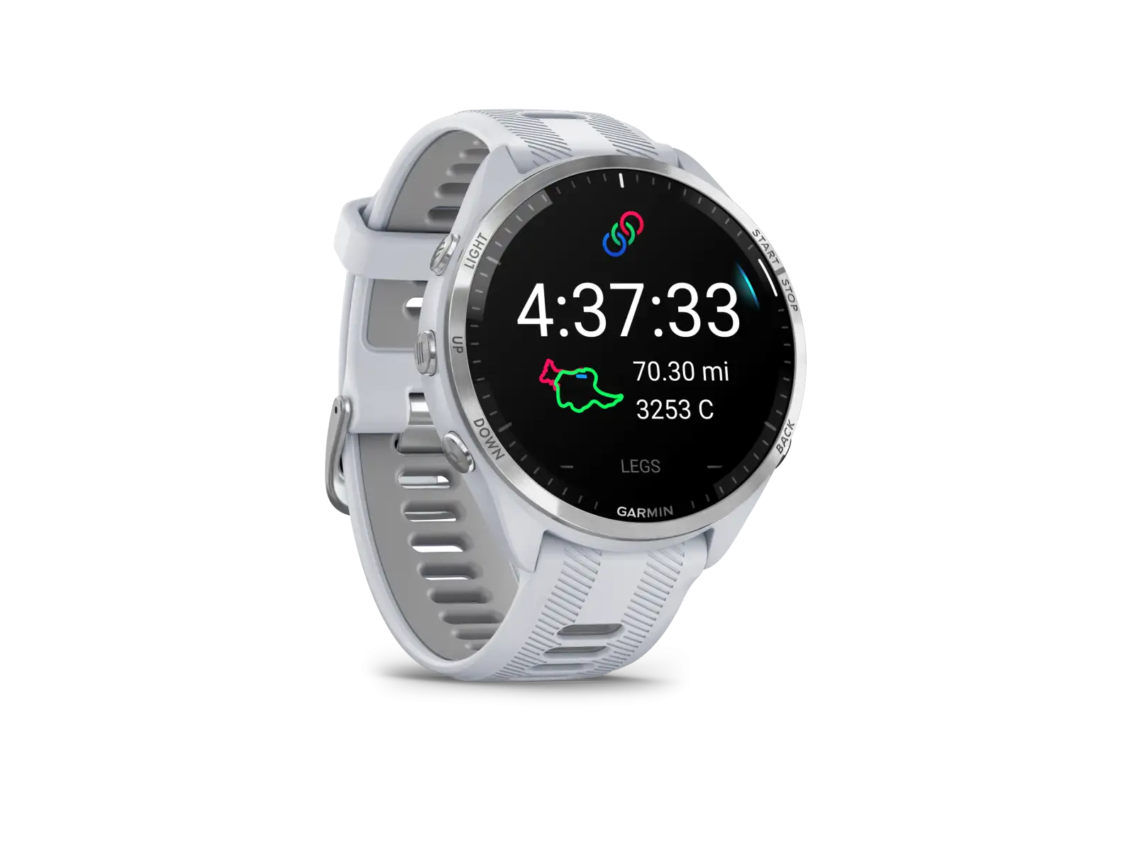 Garmin Forerunner 965 smart watch Silver Titan/White