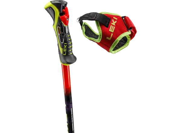 Leki WCR Pro SL TR downhill poles Bright red-violet-neonyellow