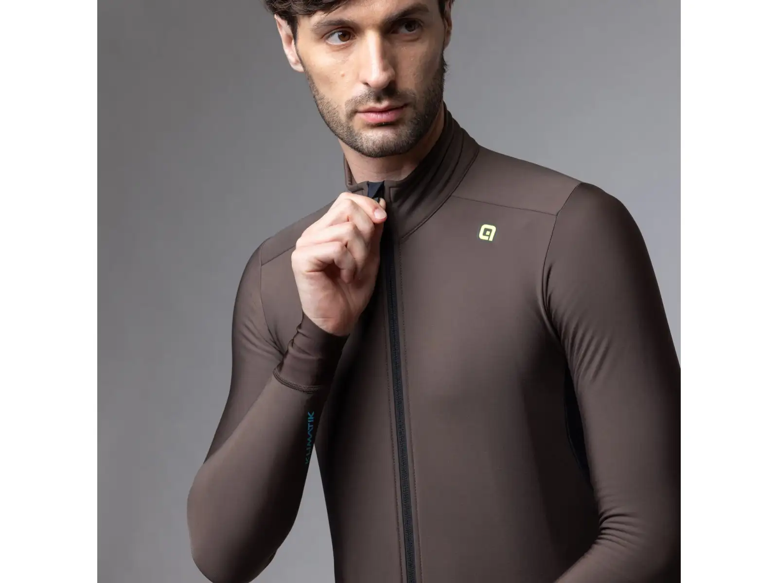 Alé Klimatik K-Idro men's insulated cycling jersey Coffee