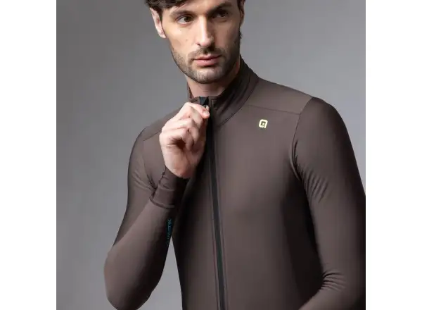 Alé Klimatik K-Idro men's insulated cycling jersey Coffee