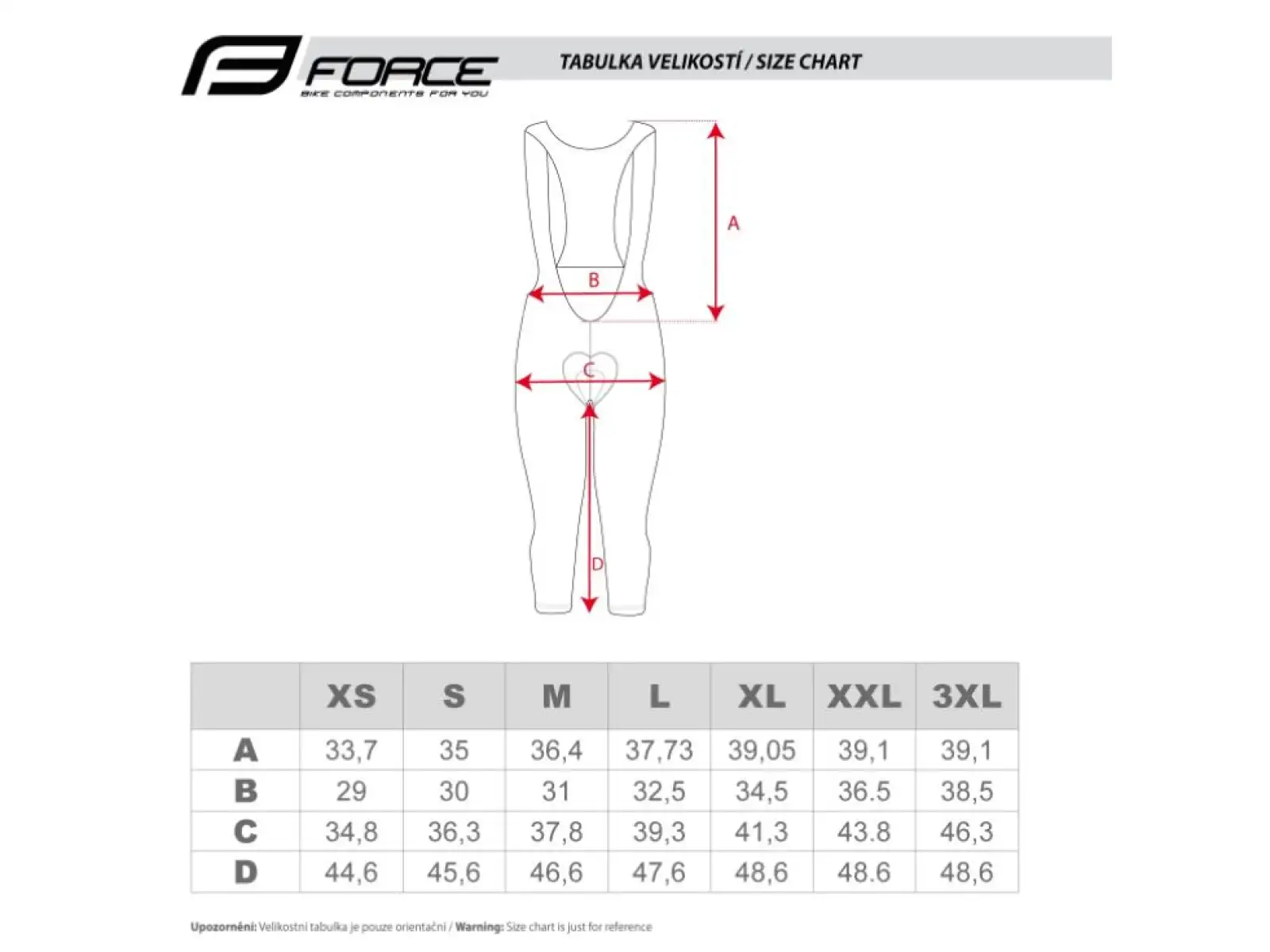 Force Story cycling 3/4 bib shorts with pad black