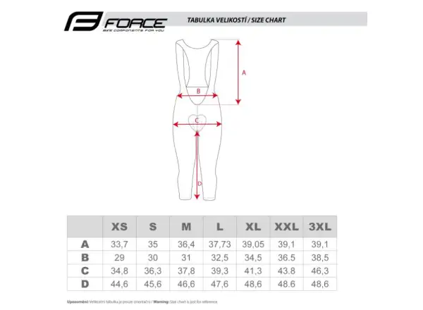Force Story cycling 3/4 bib shorts with pad black