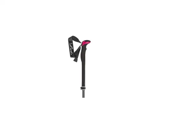Leki Winter tour Vario Carbon women's ski poles black/dark anth./berry/white 100-120 cm