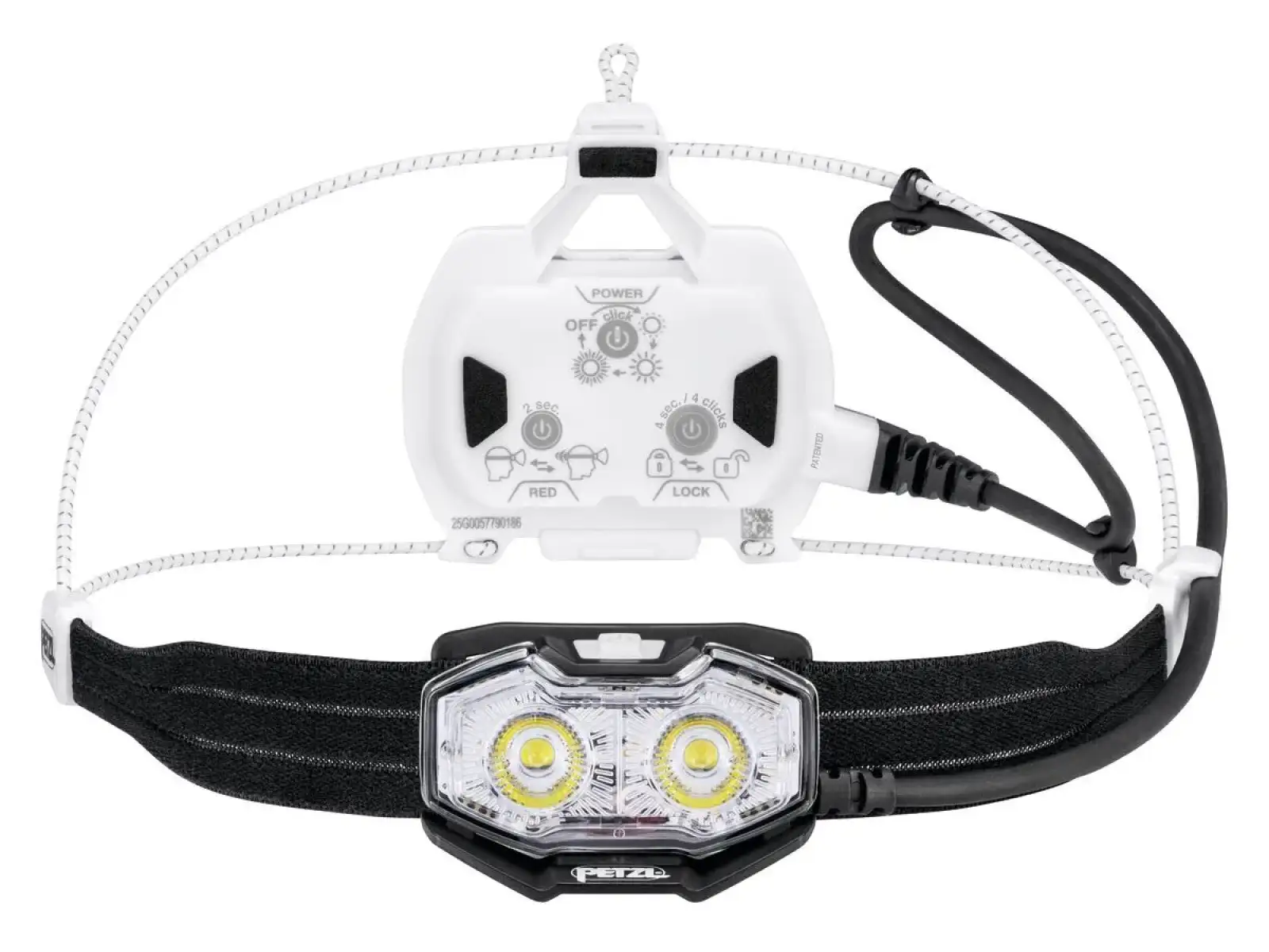 Petzl Nao LT headlamp black and white