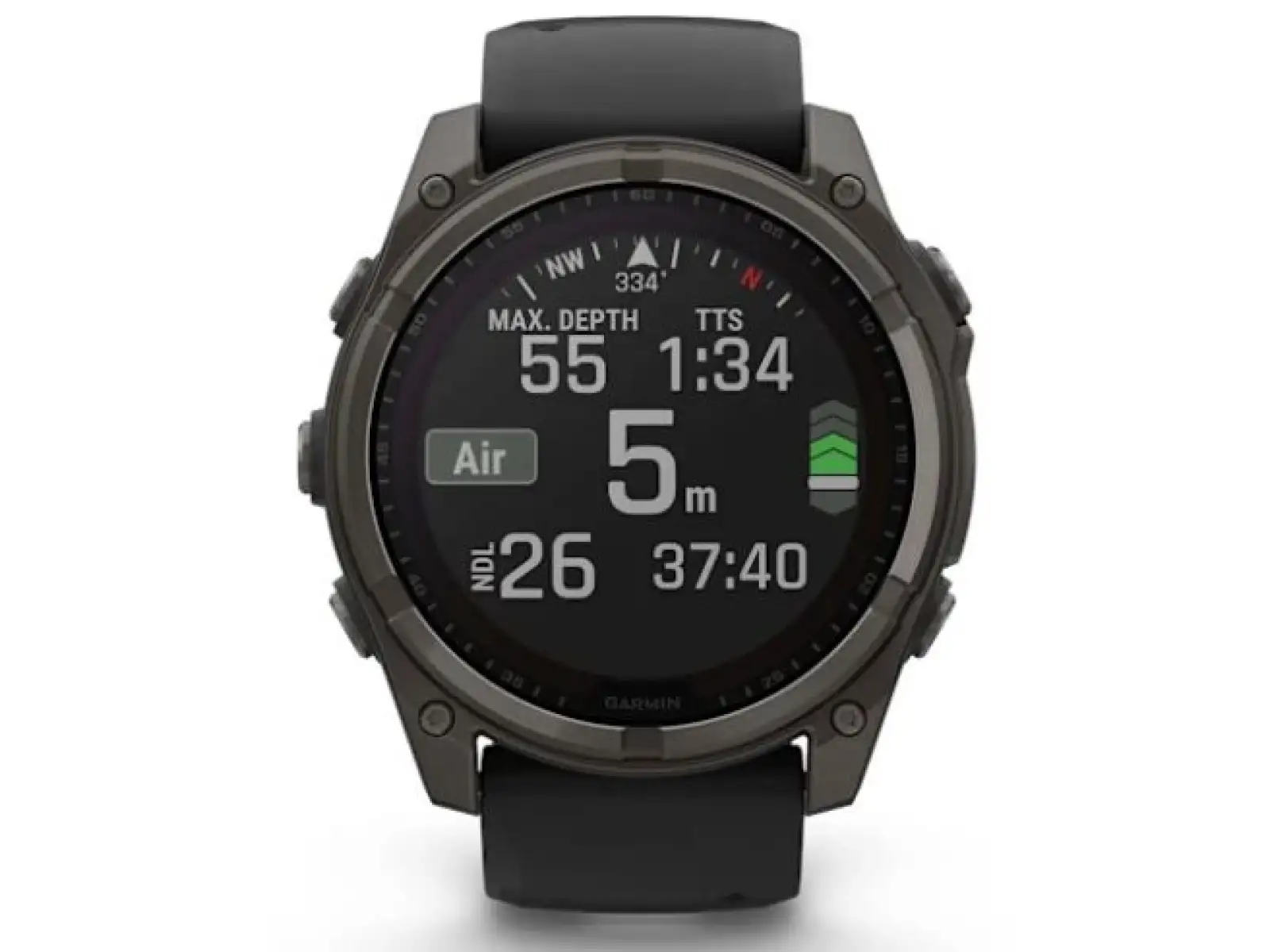Garmin fenix 8 - 51 mm Solar Sapphire smart watch Carbon DLC Titanium Black/Pebble Gray